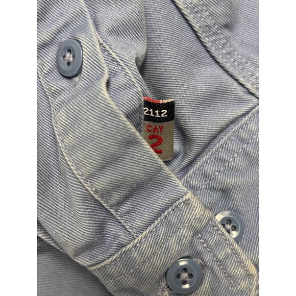 Carhartt Shirt Men’s XL Blue FRS160 MBL Flame Resistant CAT2 Long Sleeve Shirt - Picture 6 of 8